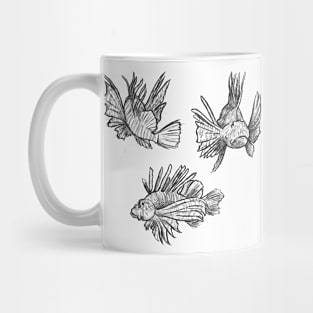 Sketches of a Lionfish Mug